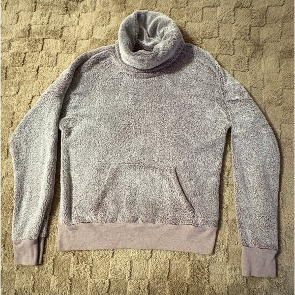 Z By Zella Womens Sherpa Cowl Neck Pullover Sweatshirt Lavender Medium M - Picture 2 of 9